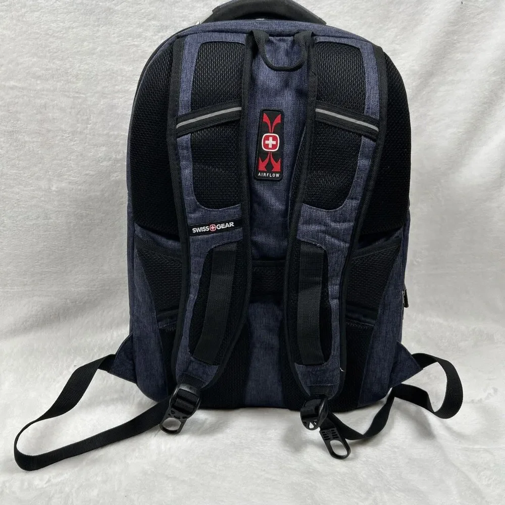 SWISSGEAR Scansmart TSA Friendly Tablet Laptop Backpack Blue Denim Padded